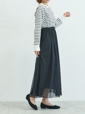 「carino（カリーノ）のアイテム」を使った、MODEETJACOMOingSTAFFさん（レディース・164cm）の秋コーディネート