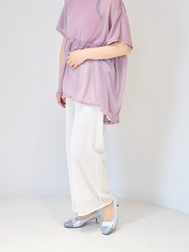 「Riz raffinee（リズラフィーネ）のアイテム」を使った、MODEETJACOMOingSTAFFさん（レディース・158cm）の夏コーディネート