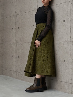 「carino（カリーノ）のアイテム」を使った、MODEETJACOMOingSTAFFさん（レディース・163cm）の夏コーディネート