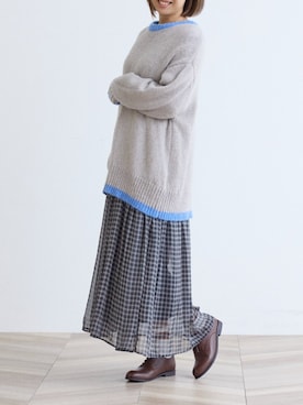 「ing（イング）のアイテム（シューズ）」を使った、MODEETJACOMOingSTAFFさん（レディース・160cm）の秋コーディネート