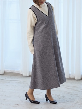 「Riz raffinee（リズラフィーネ）のアイテム」を使った、MODEETJACOMOingSTAFFさん（レディース・160cm）の秋コーディネート