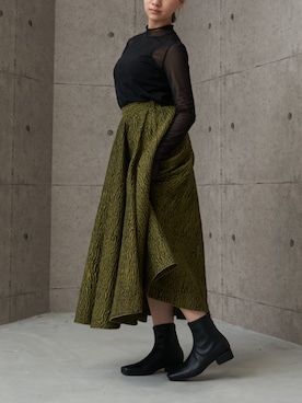 「carino（カリーノ）のアイテム」を使った、MODEETJACOMOingSTAFFさん（レディース・163cm）の秋コーディネート