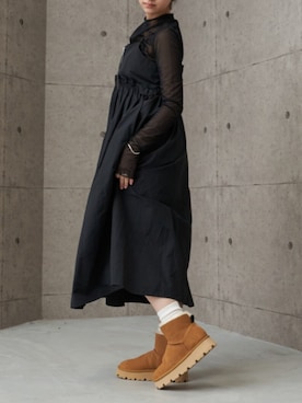 「carino（カリーノ）のアイテム」を使った、MODEETJACOMOingSTAFFさん（レディース・163cm）の秋コーディネート