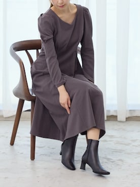 「Riz raffinee（リズラフィーネ）のアイテム」を使った、MODEETJACOMOingSTAFFさん（レディース・164cm）の秋コーディネート