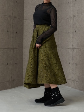 「carino（カリーノ）のアイテム」を使った、MODEETJACOMOingSTAFFさん（レディース・163cm）の秋コーディネート