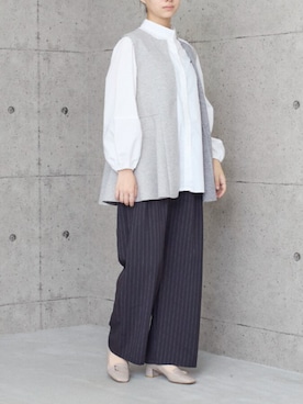 「アイテム（レインシューズ）」を使った、MODEETJACOMOingSTAFFさん（レディース・163cm）の秋コーディネート