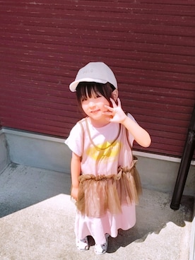 「アイテム（ワンピース）」を使った、rinさん（キッズ・100cm）の夏コーディネート