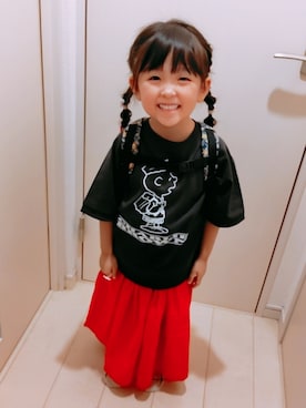 「アイテム（トップス）」を使った、rinさん（キッズ・100cm）の夏コーディネート