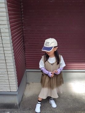 「coca（coca）（コカ）のアイテム」を使った、rinさん（キッズ・100cm）の夏コーディネート