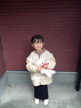 「pairmanon（ペアマノン）のアイテム」を使った、rinさん（キッズ・100cm）の冬コーディネート