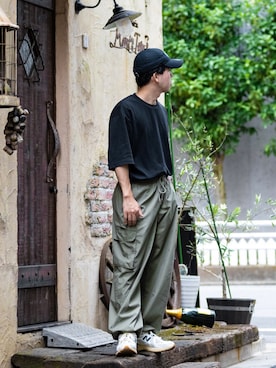 「NEWBALANCE」｜「アイテム（帽子）」を使った、MASAさん（メンズ・164cm）の夏コーディネート