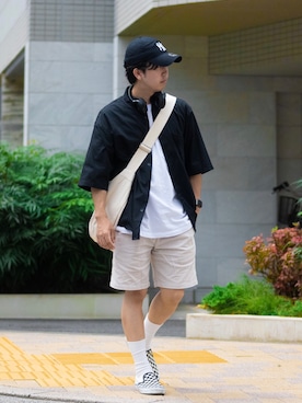 「みんなの白Tフェス」｜「アイテム（スリッポン）」を使った、MASAさん（メンズ・164cm）の夏コーディネート