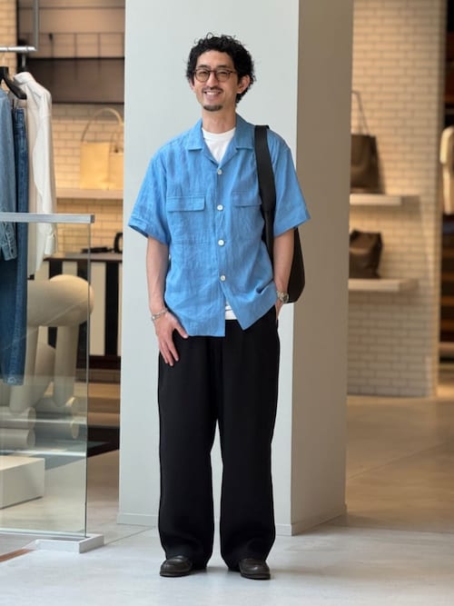 CABaN リネン オープンカラーシャツ（シャツ/ブラウス）｜CABaN