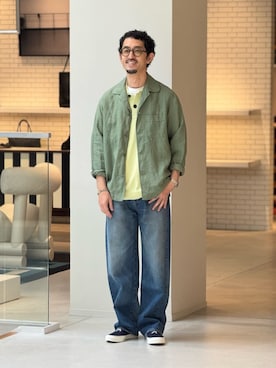 「EDITION（エディション）のアイテム（パンツ）」を使った、Tsukinari_TOMORROWLANDさん（メンズ・175cm）の夏コーディネート