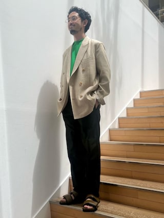 【FABIANA FILIPPI】コットン&シルクダブルブレストジャケット caban（キャバン）の「□CABaN レーヨンシルク ダブルブレスト