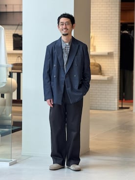 「caban（キャバン）のアイテム」を使った、Tsukinari_TOMORROWLANDさん（メンズ・175cm）の春コーディネート