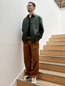 美品 CABaN ドライウールタイプライター オーバーサイズシャツキャバン 濃紺 美品 CABaN ドライウールタイプライター オーバーサイズシャツ