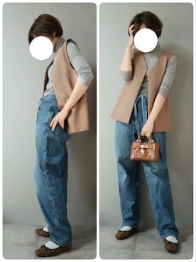 「UNIQLOコーデ」｜「アイテム（バレエシューズ）」を使った、korekaranocyosenさん（レディース・163cm）の冬コーディネート