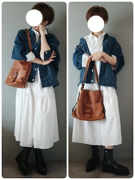 「GRL（グレイル）のアイテム（デニムジャケット）」を使った、korekaranocyosenさん（レディース・163cm）の秋コーディネート