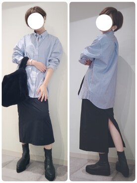 「SESTO（セスト）のアイテム（ブーツ、ブラック系）」を使った、korekaranocyosenさん（レディース・163cm）の秋コーディネート