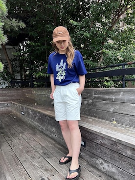 「Saturdays NYC（サタデーズ ニューヨークシティ ）のアイテム（帽子）」を使った、Masakiさん（レディース・164cm）の夏コーディネート