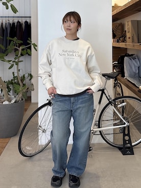 「Saturdays NYC（サタデーズ ニューヨークシティ ）のアイテム」を使った、Masakiさん（レディース・164cm）の春コーディネート