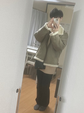 「AZUL（アズール）のアイテム（ジャケット/アウター）」を使った、Yu.さん（メンズ・173cm）の冬コーディネート