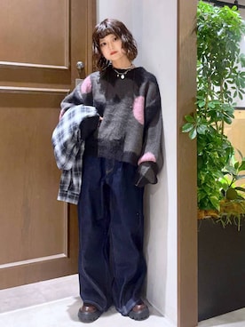 「RAGEBLUE（レイジブルー）のアイテム（Tシャツ/カットソー）」を使った、nasuumy10さん（レディース・151cm）の秋コーディネート