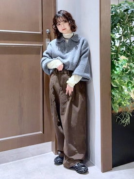 「アイテム（チノパンツ）」を使った、nasuumy10さん（レディース・151cm・20代）の秋コーディネート