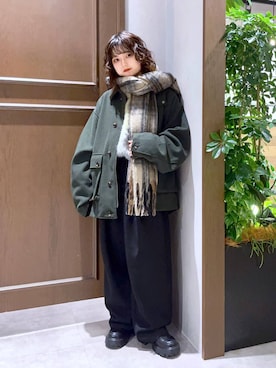 「アイテム（スウェットパンツ）」を使った、nasuumy10さん（レディース・152cm・20代）の冬コーディネート