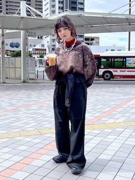 「RAGEBLUE（レイジブルー）のアイテム（Tシャツ/カットソー）」を使った、nasuumy10さん（レディース・151cm）の秋コーディネート