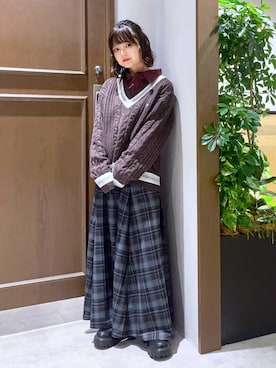 「RAGEBLUE（レイジブルー）のアイテム」を使った、nasuumy10さん（レディース・151cm）の秋コーディネート
