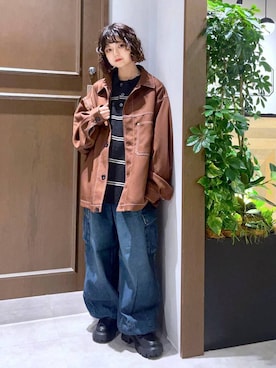 「RAGEBLUE（レイジブルー）のアイテム（ブルゾン）」を使った、nasuumy10さん（レディース・151cm）の秋コーディネート