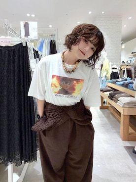 「GLOBAL WORK（グローバルワーク）のシャーリングオールインワン/579522（つなぎ/オールインワン、ブラウン系）」を使った、ナスちゃんさん（レディース・152cm）の春コーディネート