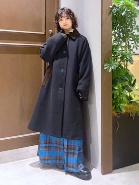 「アイテム（ステンカラーコート）」を使った、nasuumy10さん（レディース・151cm・20代）の秋コーディネート