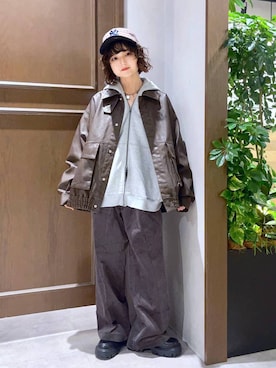 「RAGEBLUE（レイジブルー）のアイテム（ブルゾン）」を使った、nasuumy10さん（レディース・151cm）の秋コーディネート