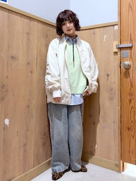 「GLOBAL WORK（グローバルワーク）のアイテム（ブルゾン）」を使った、ナスちゃんさん（レディース・152cm）の春コーディネート