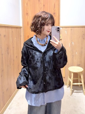 「GLOBAL WORK（グローバルワーク）のGOODデニムバレルパンツ/600980（デニムパンツ、ブルー系）」を使った、ナスちゃんさん（レディース・152cm）の春コーディネート