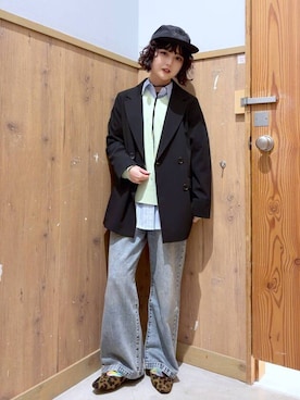 「GLOBAL WORK（グローバルワーク）のアイテム（ジャケット/アウター）」を使った、ナスちゃんさん（レディース・152cm）の春コーディネート