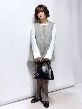 「GLOBAL WORK（グローバルワーク）のアイテム（セットアップ）」を使った、nasuumy10さん（レディース・152cm）の冬コーディネート