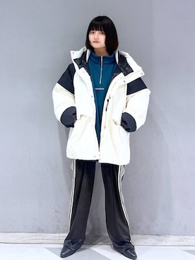 「RAGEBLUE（レイジブルー）のアイテム（ダウンジャケット/コート）」を使った、nasuumy10さん（レディース・151cm）の冬コーディネート
