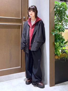 「アイテム（テーラードジャケット）」を使った、nasuumy10さん（レディース・151cm・20代）の秋コーディネート