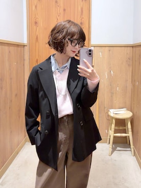 「GLOBAL WORK（グローバルワーク）のアイテム（ジャケット/アウター）」を使った、nasuumy10さん（レディース・152cm）の春コーディネート