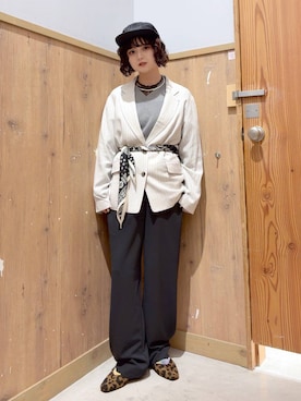 「GLOBAL WORK（グローバルワーク）のアイテム（ジャケット/アウター）」を使った、ナスちゃんさん（レディース・152cm）の春コーディネート