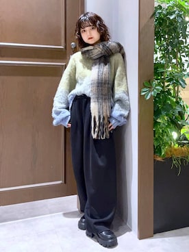 「アイテム（マフラー）」を使った、nasuumy10さん（レディース・151cm・20代）の秋コーディネート