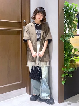 「アイテム（テーラードジャケット）」を使った、nasuumy10さん（レディース・151cm）の夏コーディネート