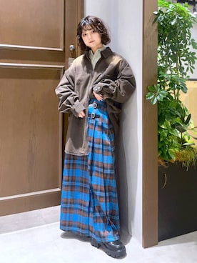 「アイテム（スカート）」を使った、nasuumy10さん（レディース・151cm・20代）の秋コーディネート