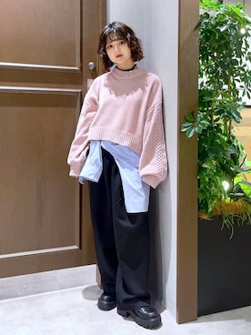 「アイテム（スウェットパンツ）」を使った、nasuumy10さん（レディース・151cm・20代）の秋コーディネート