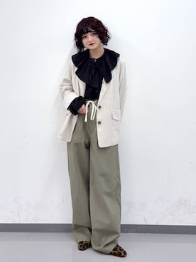 「GLOBAL WORK（グローバルワーク）のアイテム（ジャケット/アウター）」を使った、ナスちゃんさん（レディース・152cm）の春コーディネート