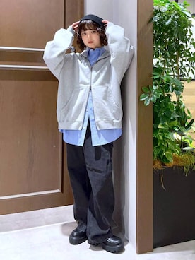 「アイテム（パーカー）」を使った、nasuumy10さん（レディース・151cm・20代）の秋コーディネート